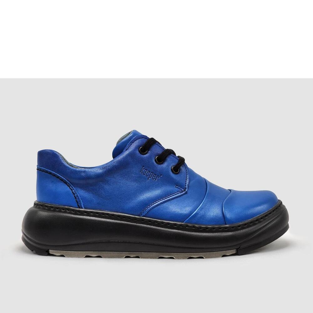 NEW KCR GROUP women's retro leather shoes in blue